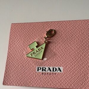 Prada Beauty green  Enamel Charm Pendant